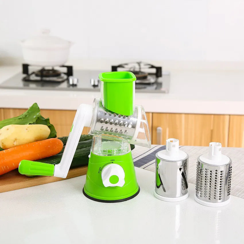 RALLADOR MANUAL DE VERDURAS CON 3 CUCHILLAS